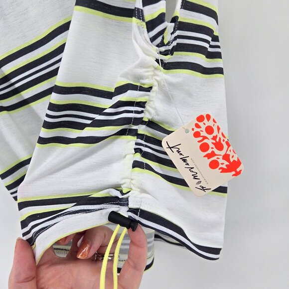 NWT Free People Movement Sport Mode Print Muscle Top - L White/Black - Picture 6 of 9